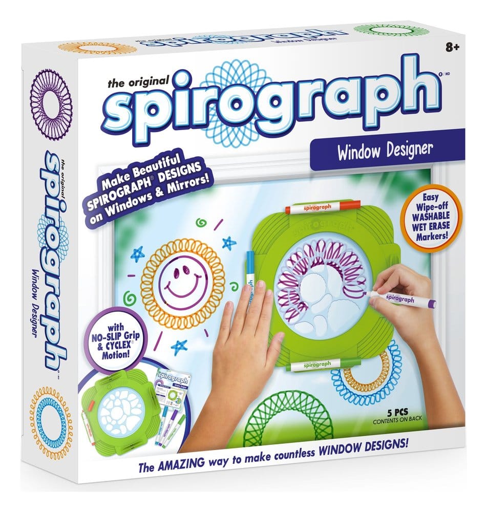 Spirograph Window Designer - Kit per Decorare Finestre con Disegni Colorati - BOTI