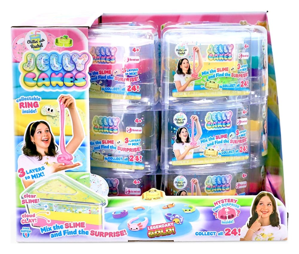Jelly Cakes Squeeze Figures Serie 1 Chillin Cake XL Blind Box Display da 18 Pezzi BOTI