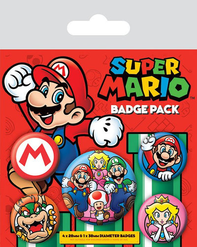 Super Mario Spille a Spillo 5 Pezzi – Set Ufficiale Pyramid International