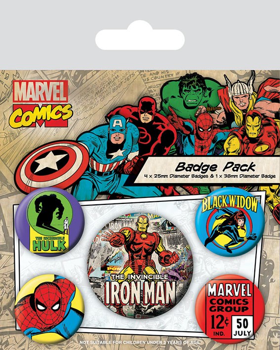 Marvel Comics Spille da Bavero 5 Pezzi Iron Man - Spille Ufficiali