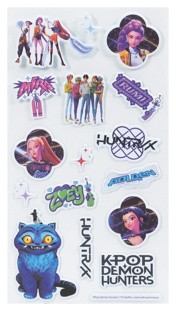KPop Demon Hunters Set Adesivi Puff - Sticker Set Ufficiale Blue Sky Studios