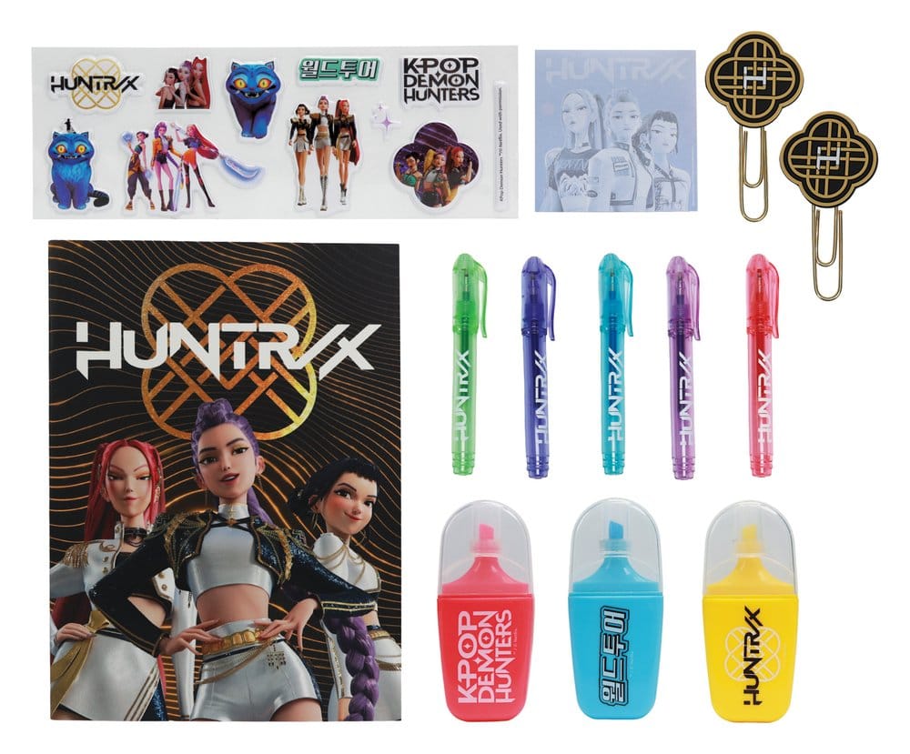 Set Cancelleria KPop Demon Hunters 10 Pezzi Oro