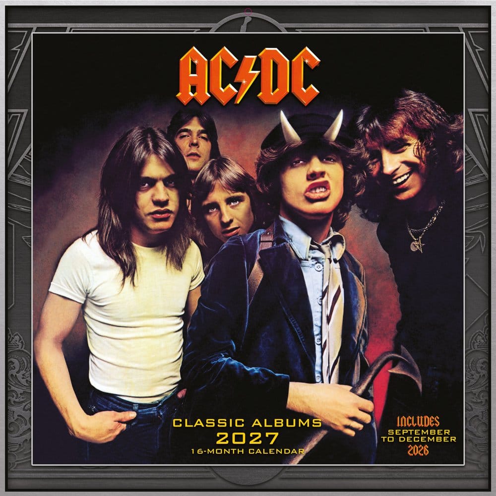Calendario 2027 AC/DC Album 30 x 30 cm Pyramid International