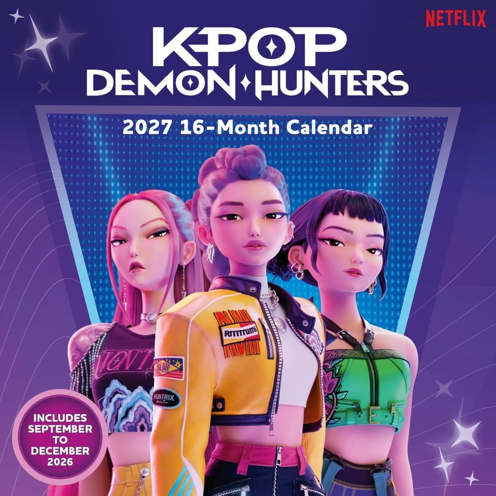 Calendario da parete quadrato 2027 KPop Demon Hunters 30 x 30 cm - Pyramid International
