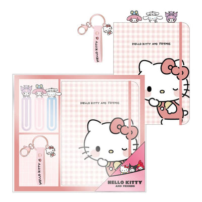 Set di cancelleria Sanrio Hello Kitty - Quaderno, portachiavi e clip - Cerdá