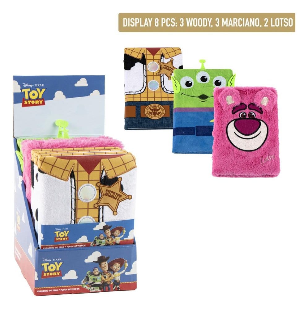Toy Story Quaderni Peluche in Display (8 pezzi) - Cerdá