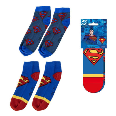 DC Comics Superman Calzini Cavigliera 2 Paia Taglia 38-45 Cerdá