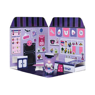 Hello Kitty and Friends Mini Figure Sticker House Kuromi Ramen Shop - Comansi