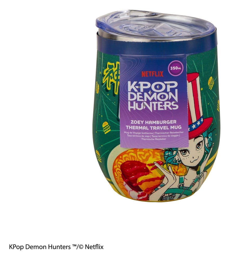KPop Demon Hunters Tazza Termica da Viaggio Zoey Hamburger 350 ml – Cinereplicas