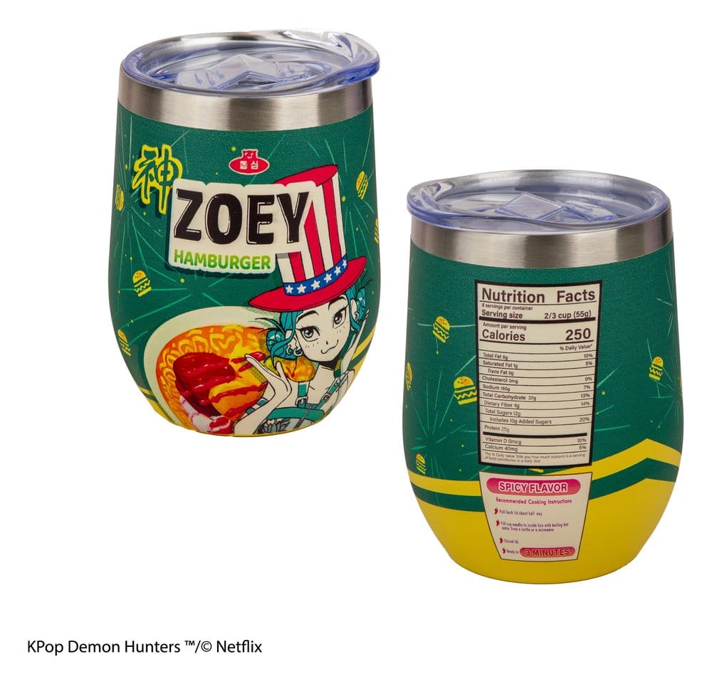 KPop Demon Hunters Tazza Termica da Viaggio Zoey Hamburger 350 ml – Cinereplicas