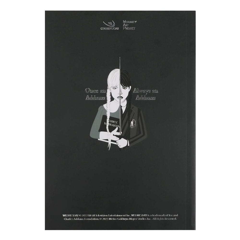 Taccuino Wednesday con Mercoledì e violoncello - Cinereplicas