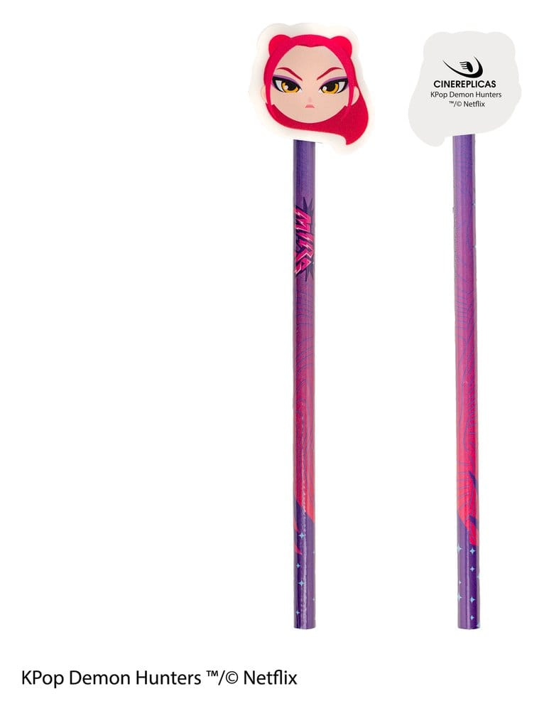 KPop Demon Hunters Matite e Gomme Serie 1 Display da 30 Pezzi Cinereplicas