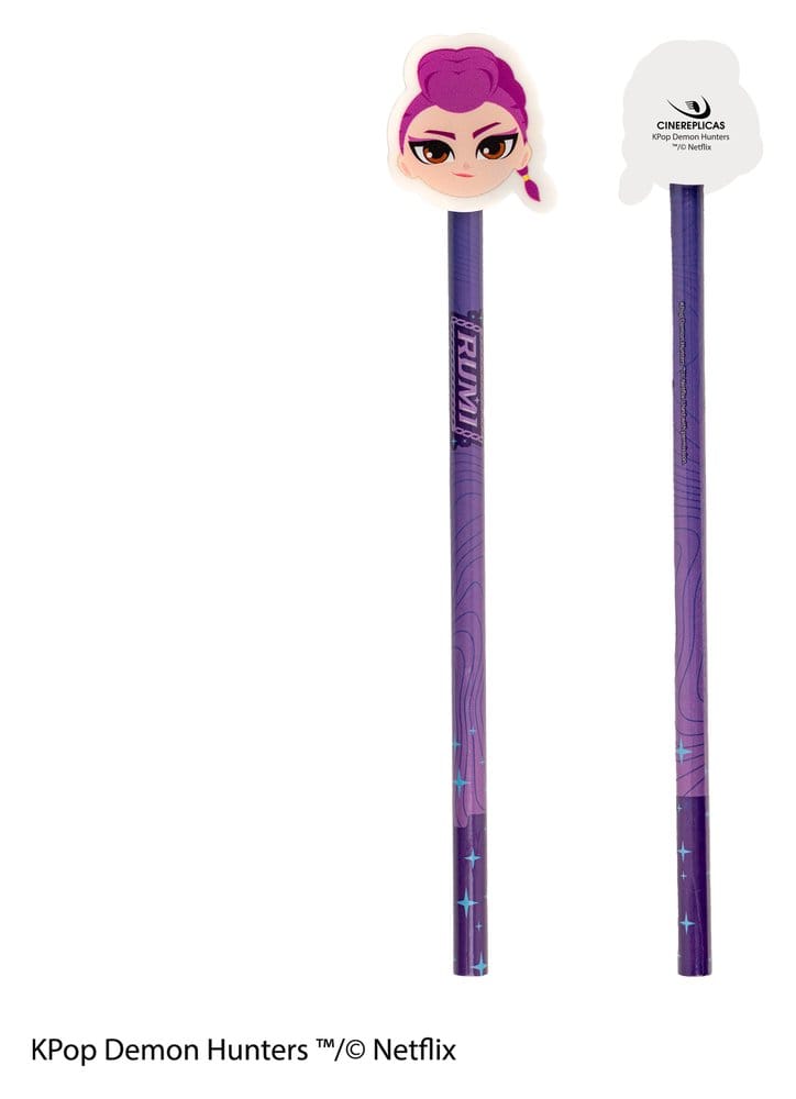 KPop Demon Hunters Matite e Gomme Serie 1 Display da 30 Pezzi Cinereplicas