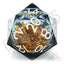 CritStones D20 King Midas con nucleo liquido, dado da 5 cm - Glassstaff