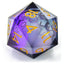 Dado D20 CritStones Liquid Core Twilight Ether 5 cm - Glassstaff