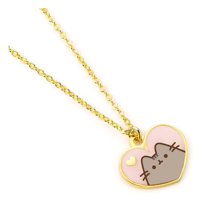 Pusheen Ciondolo e Collana Rosa e Oro Cuore - The Carat Shop