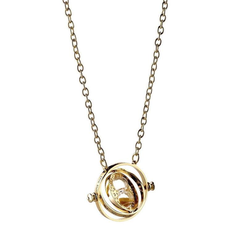 Harry Potter Ciondolo e Collana Girevole Time Turner placcato oro - The Carat Shop
