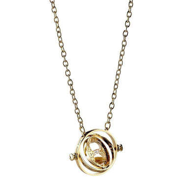 Harry Potter Ciondolo e Collana Girevole Time Turner placcato oro - The Carat Shop