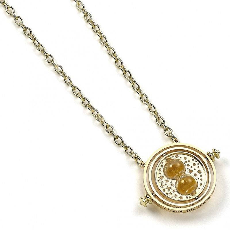 Harry Potter Ciondolo e Collana Girevole Time Turner placcato oro - The Carat Shop