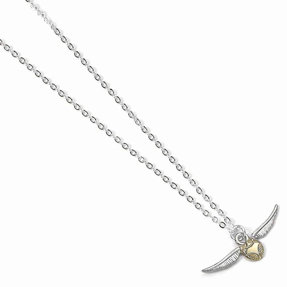 Harry Potter Ciondolo e Collana Golden Snitch Placcato Argento