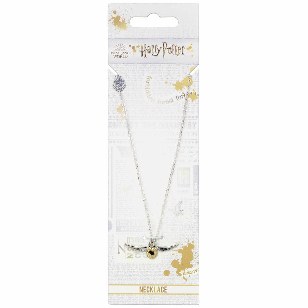 Harry Potter Ciondolo e Collana Golden Snitch Placcato Argento