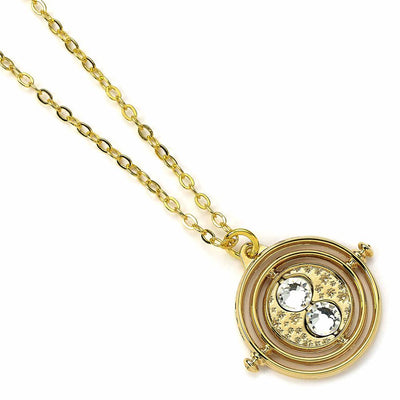 Harry Potter Girotempo Fisso Ciondolo e Collana Placcati Oro - The Carat Shop