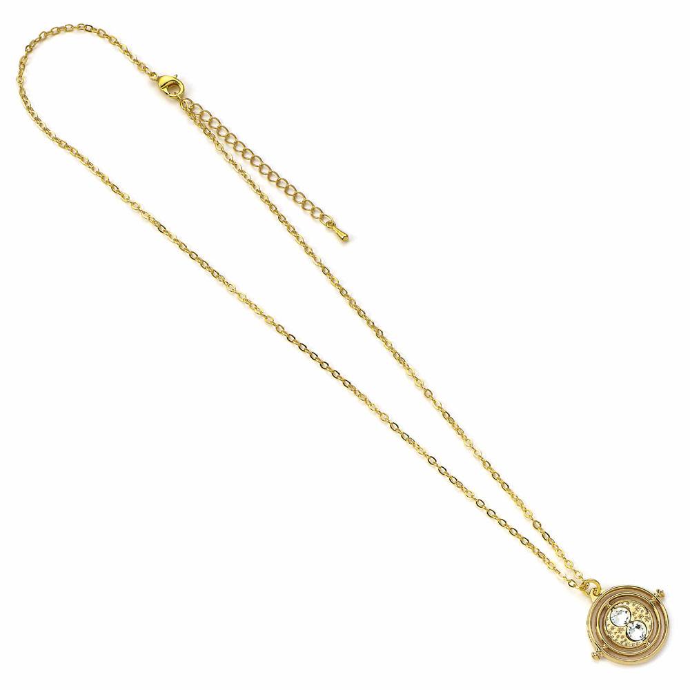 Harry Potter Girotempo Fisso Ciondolo e Collana Placcati Oro - The Carat Shop