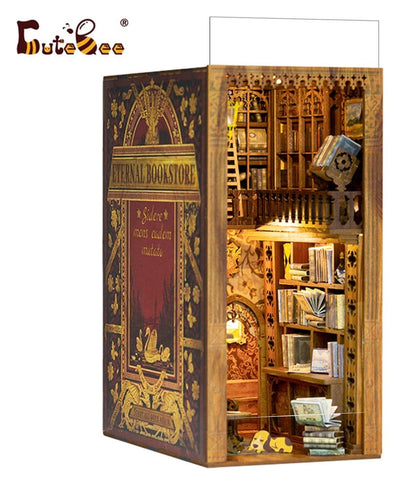CuteBee Eternal Bookstore Book Nook - Kit Modellismo 3D in Legno 23x11 cm