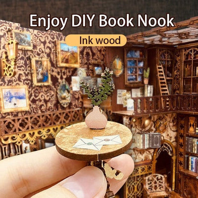 CuteBee Eternal Bookstore Book Nook - Kit Modellismo 3D in Legno 23x11 cm