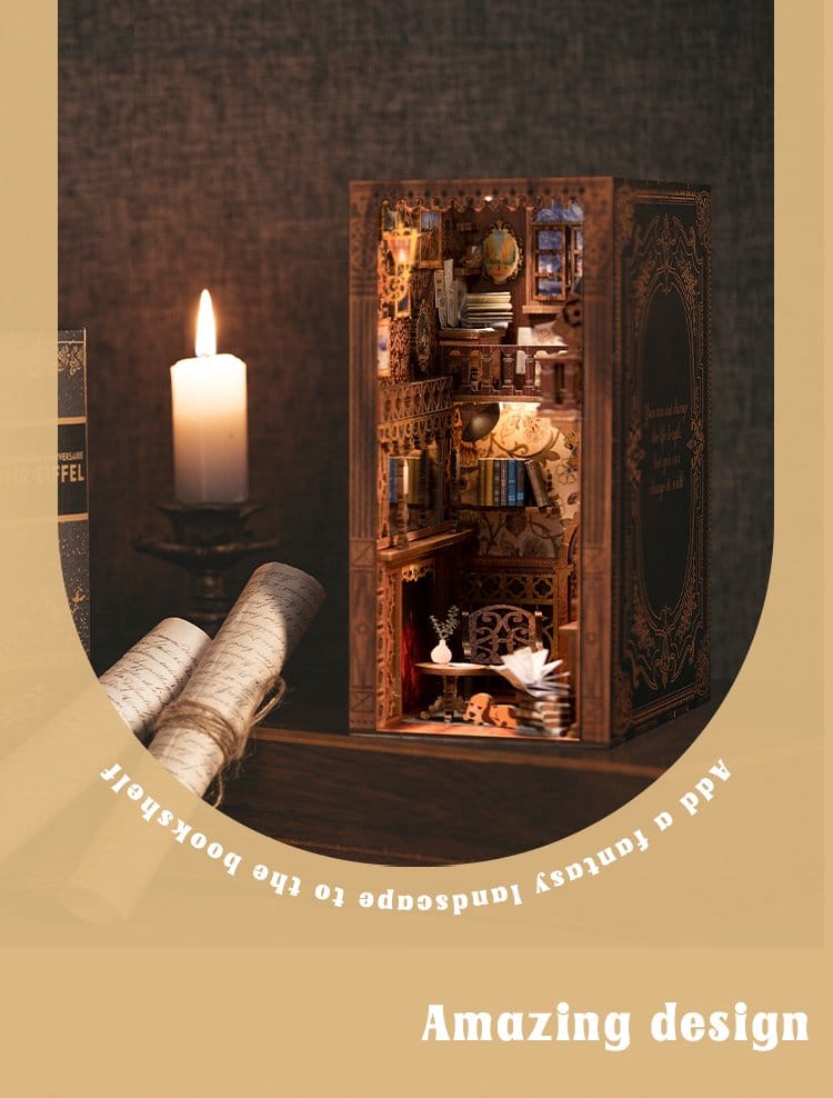 CuteBee Eternal Bookstore Book Nook - Kit Modellismo 3D in Legno 23x11 cm
