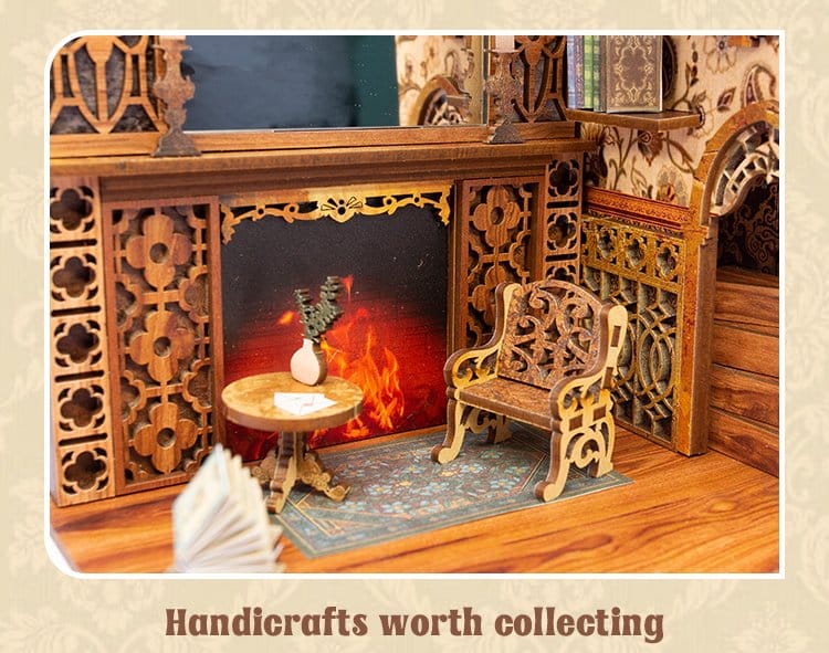 CuteBee Eternal Bookstore Book Nook - Kit Modellismo 3D in Legno 23x11 cm