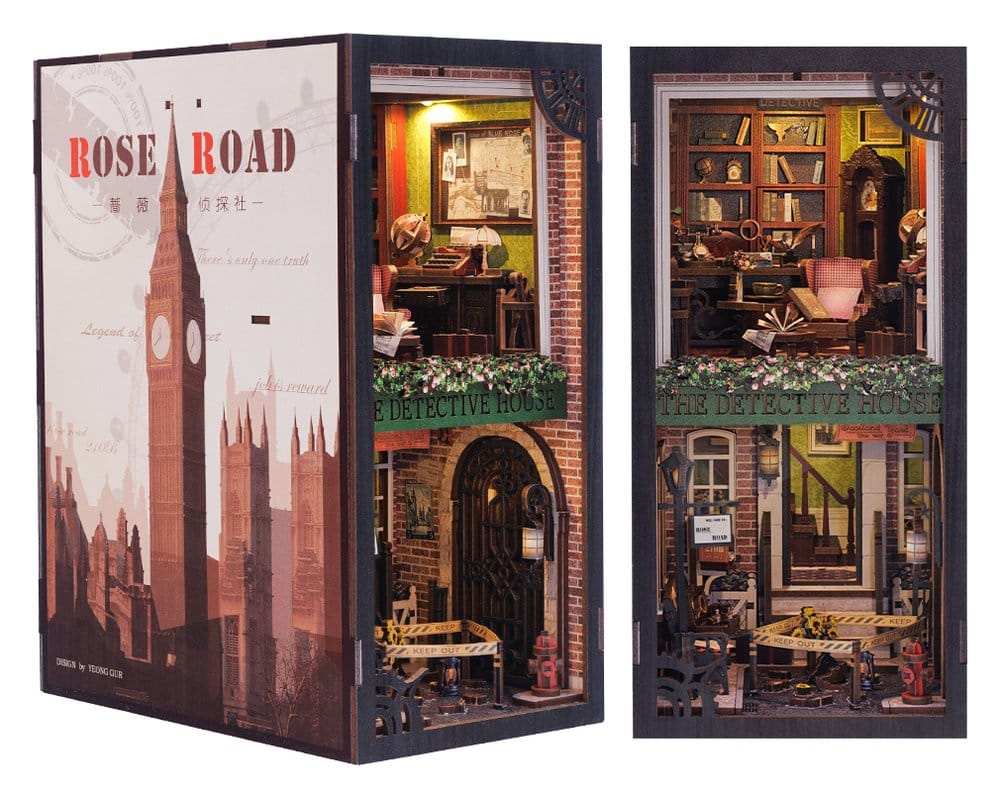 CuteBee Book Nook Rose Detective Agency – Kit Modellismo 3D in Legno 23 x 11 cm