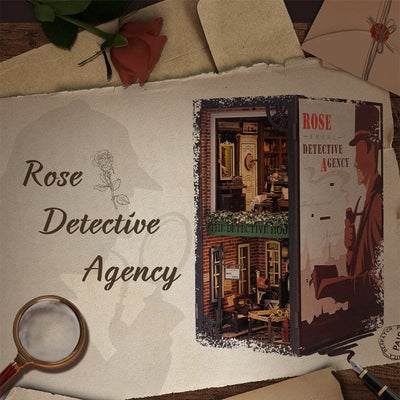 CuteBee Book Nook Rose Detective Agency – Kit Modellismo 3D in Legno 23 x 11 cm