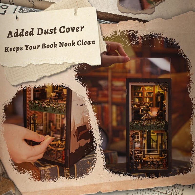 CuteBee Book Nook Rose Detective Agency – Kit Modellismo 3D in Legno 23 x 11 cm