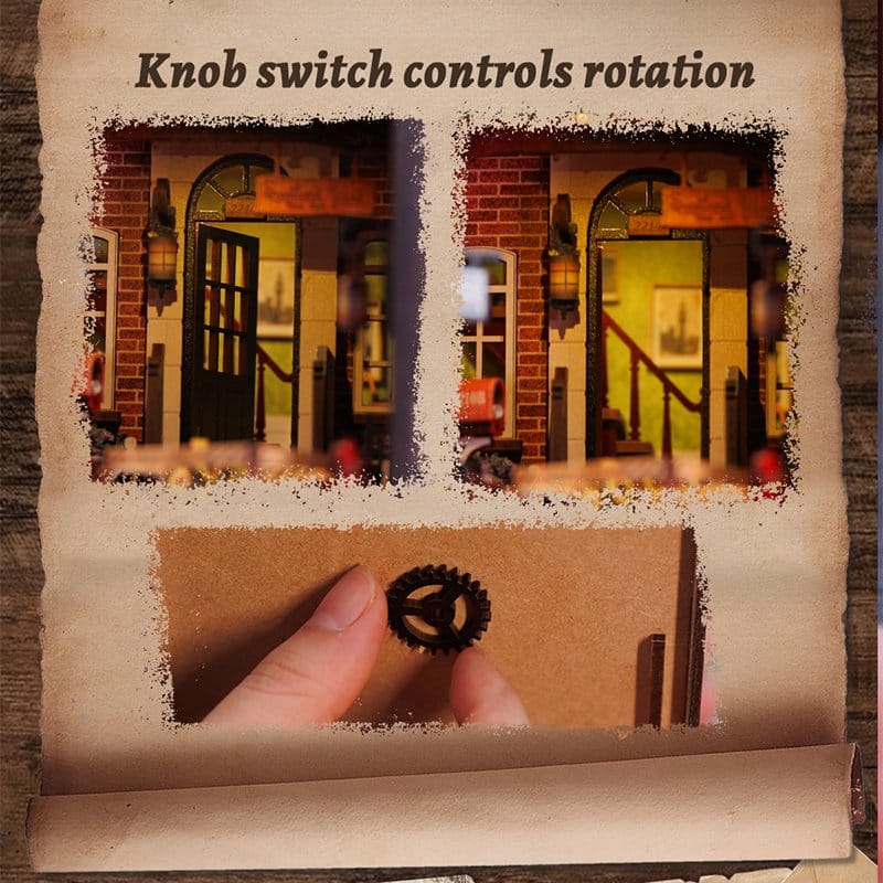 CuteBee Book Nook Rose Detective Agency – Kit Modellismo 3D in Legno 23 x 11 cm