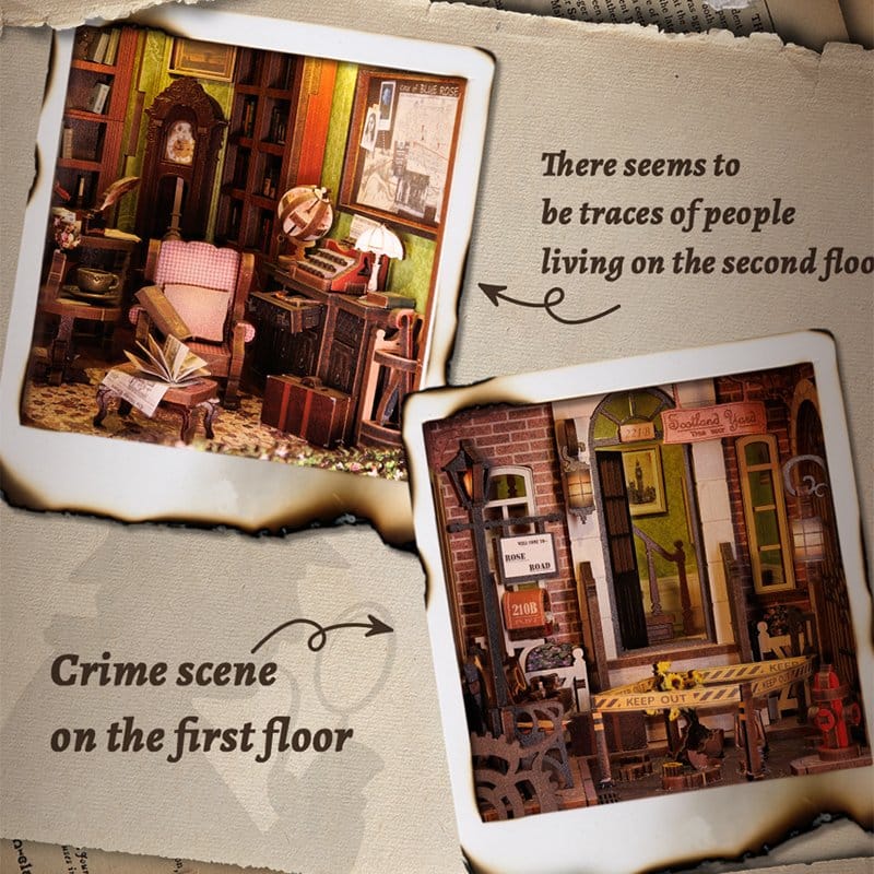 CuteBee Book Nook Rose Detective Agency – Kit Modellismo 3D in Legno 23 x 11 cm