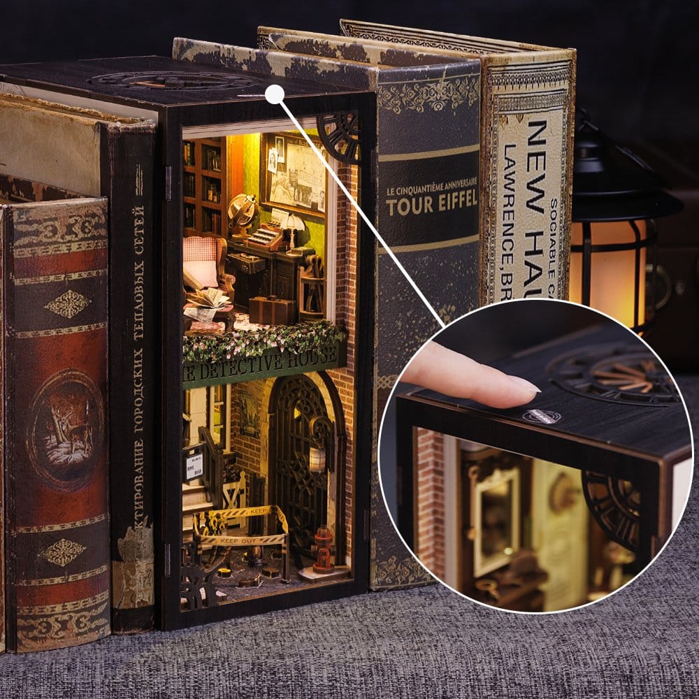 CuteBee Book Nook Rose Detective Agency – Kit Modellismo 3D in Legno 23 x 11 cm