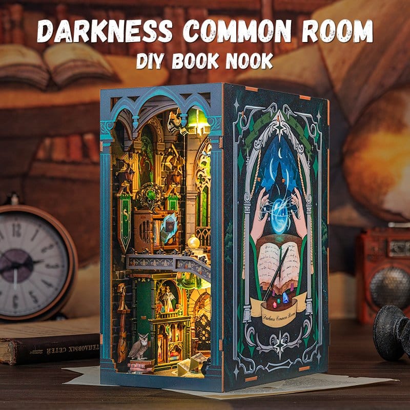 CuteBee Book Nook Darkness Common Room – Modellino 3D in legno 23 x 11 cm