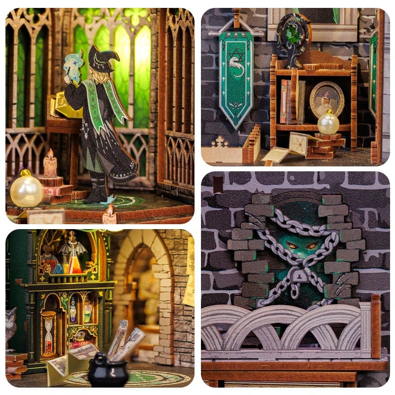 CuteBee Book Nook Darkness Common Room – Modellino 3D in legno 23 x 11 cm