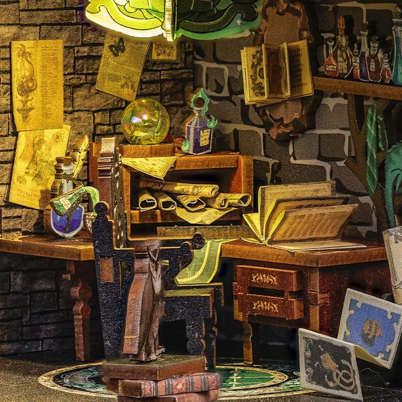 CuteBee Book Nook Darkness Common Room – Modellino 3D in legno 23 x 11 cm