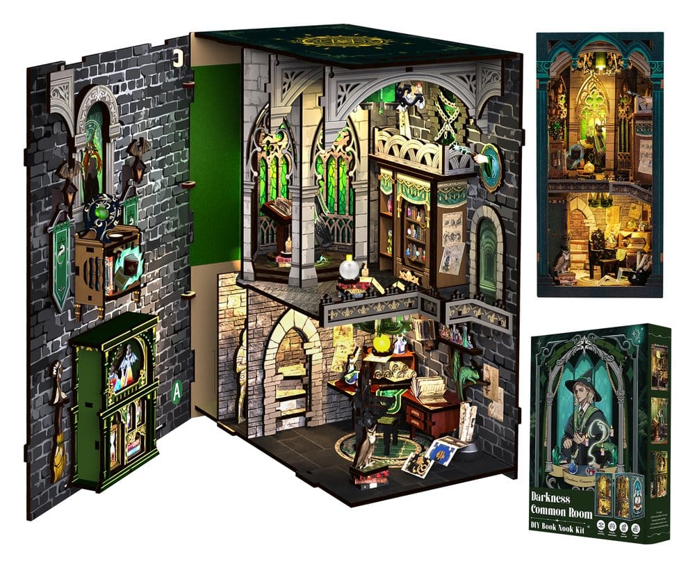 CuteBee Book Nook Darkness Common Room – Modellino 3D in legno 23 x 11 cm
