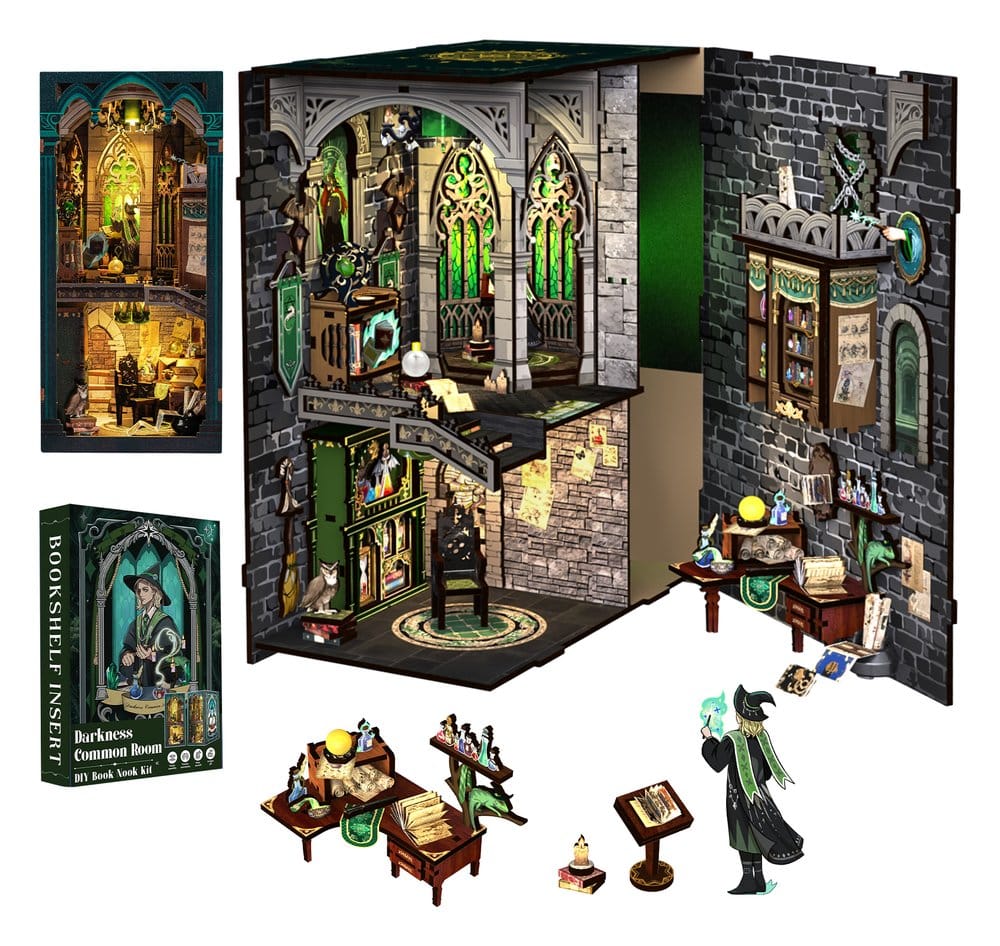 CuteBee Book Nook Darkness Common Room – Modellino 3D in legno 23 x 11 cm