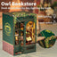 CuteBee Book Nook Owl Bookstore – Kit Modellismo 3D in Legno 17x12 cm