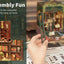 CuteBee Book Nook Owl Bookstore – Kit Modellismo 3D in Legno 17x12 cm