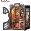 CuteBee Book Nook Count Cat's Study – Modello 3D in legno 17 x 12 cm