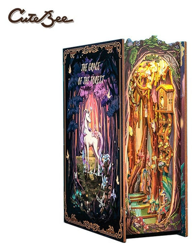 CuteBee Book Nook The Grace of Forest – Modellino 3D in Legno 22 x 8 cm
