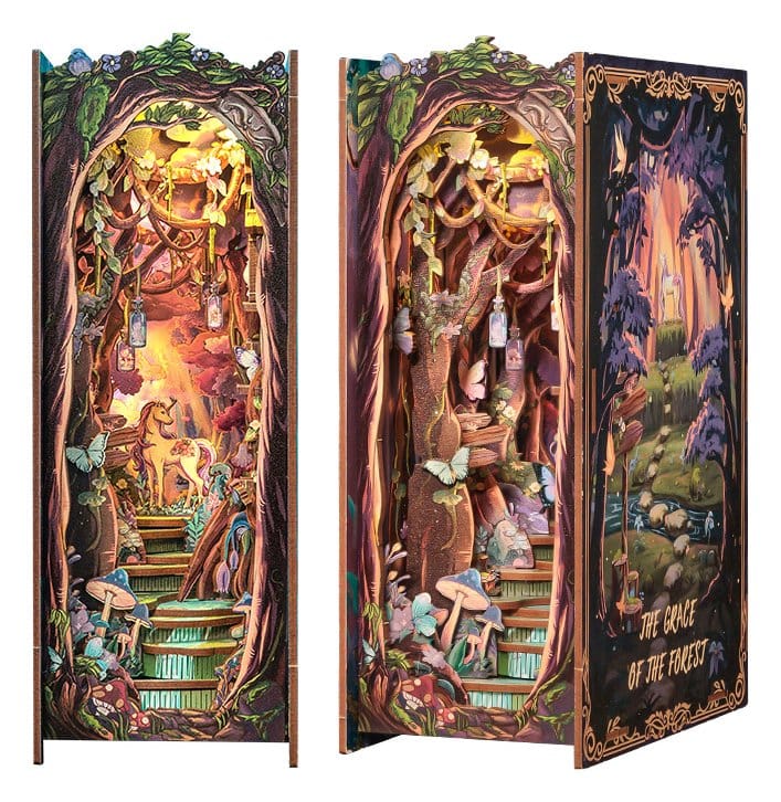 CuteBee Book Nook The Grace of Forest – Modellino 3D in Legno 22 x 8 cm
