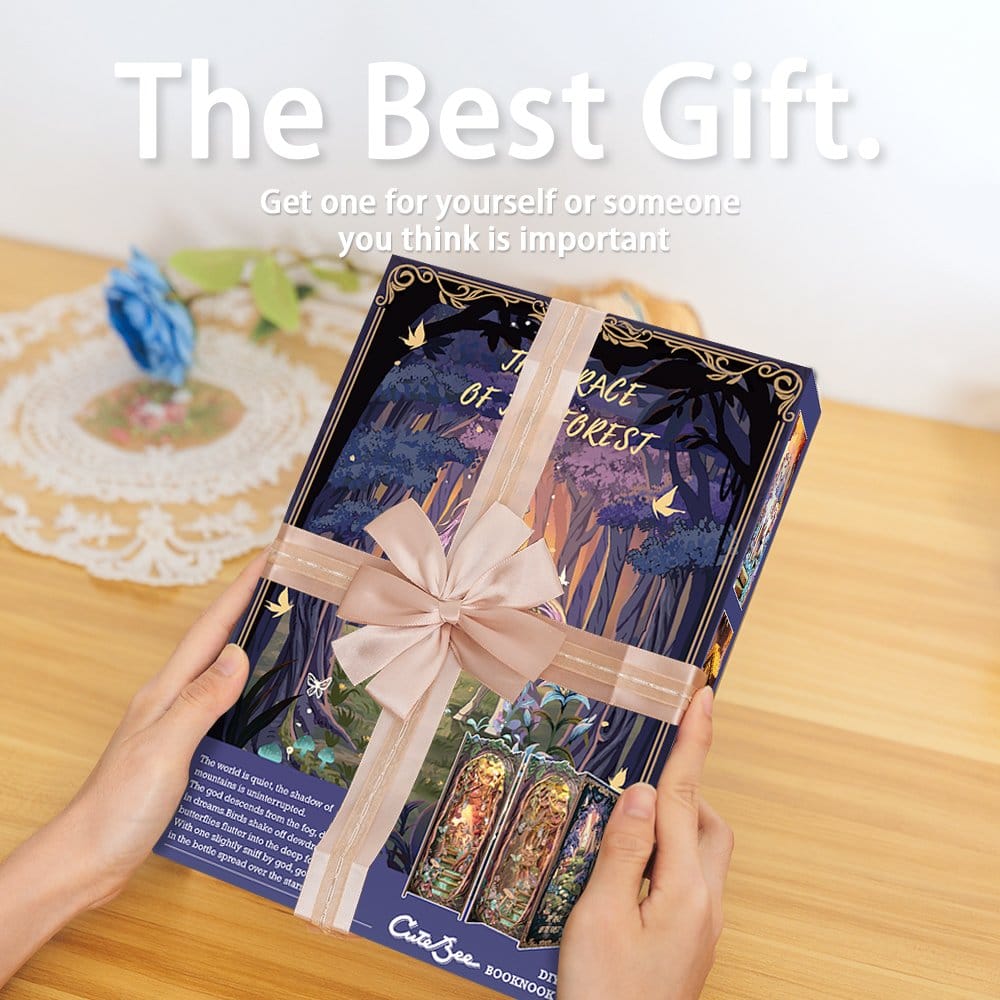 CuteBee Book Nook The Grace of Forest – Modellino 3D in Legno 22 x 8 cm