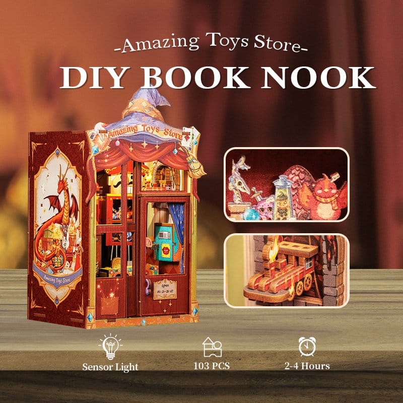 CuteBee Book Nook Amazing Toy Store – Modellino 3D in Legno 17x12 cm