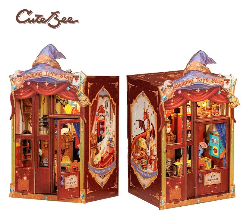 CuteBee Book Nook Amazing Toy Store – Modellino 3D in Legno 17x12 cm